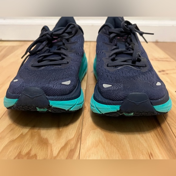 HOKA ONE ONE Clifton 8 Running Shoe Women’s 10 Navy/Teal Outerspace Atlantis - Picture 3 of 12